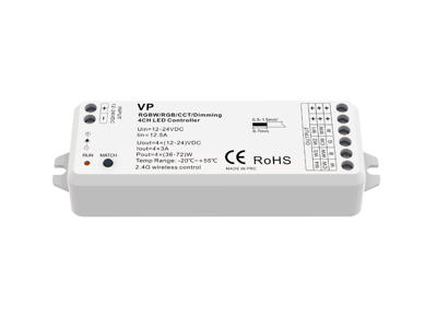 4-kanals CTA/RGB(W) Controller, 12-24V