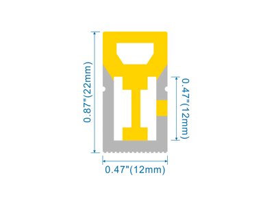 Silikone-tube for LED strip 12*22 PR.METER