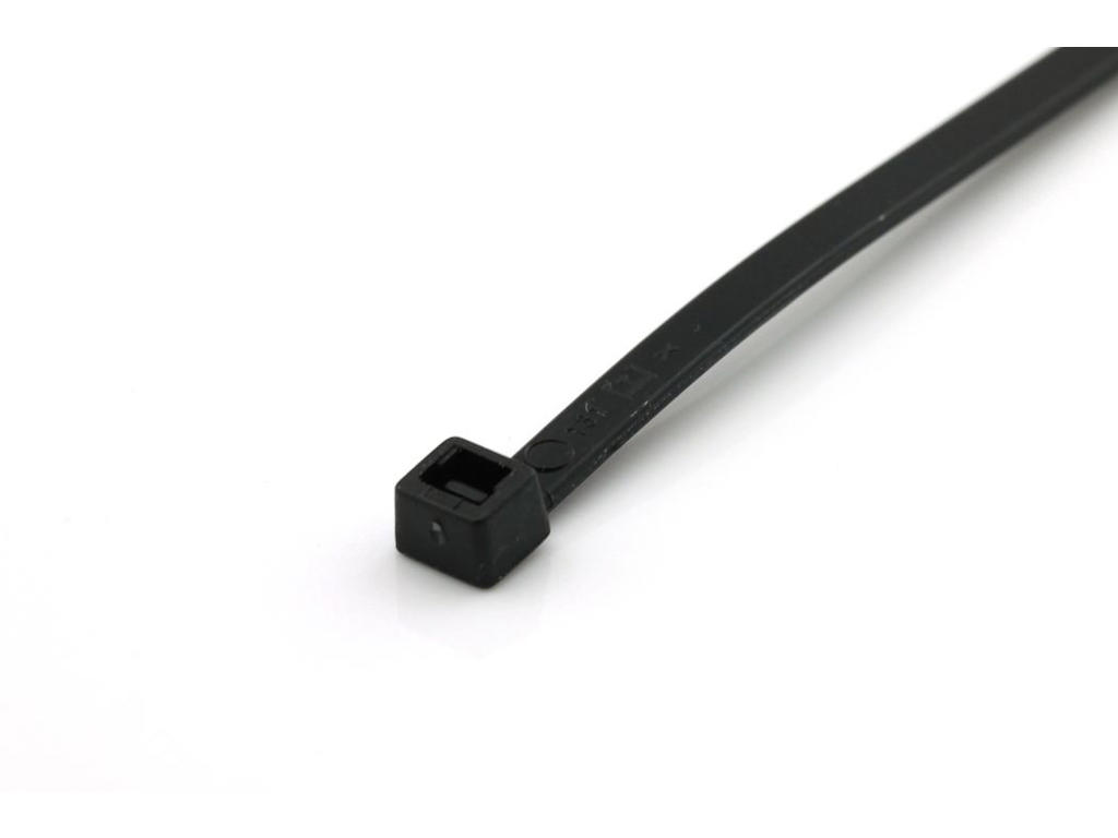 Kabelbinder. sort 200x4.8mm 100 stk.
