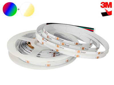 LightMore LED COB strip RGBCTA 5 m. 18W/m. 24V. 840LED. CRI90. IP65. 12mm PCB. 30cm ledning begge ender