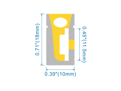 Silikone-tube for LED strip 10*18 PR.METER