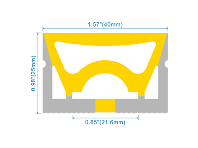 Silikone-tube for LED strip 40*25 PR.METER