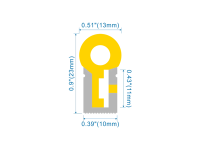 Silikone-tube for LED strip 10*23 PR.METER