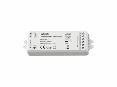 SPI controller RGB/RGBW. Tuya + 2.4GHz. 5-24V