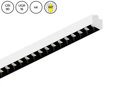 ALYCE LED modul 150 cm. UGR<16. SORT. 3000k. 60° CRI>90