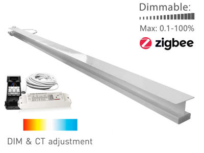 LED CCT lysskinne til Troldtekt underforsænket 120 cm.