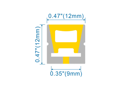 Silikone-tube for LED strip 12*12 PR.METER