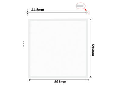 LED TrueColor sensor-panel 60x60. 36W. NW