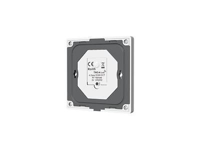 Fjernbetjeningspanel 2.4GHz for RGB/RGBW 4 zoner styring og dæmp. Hvid