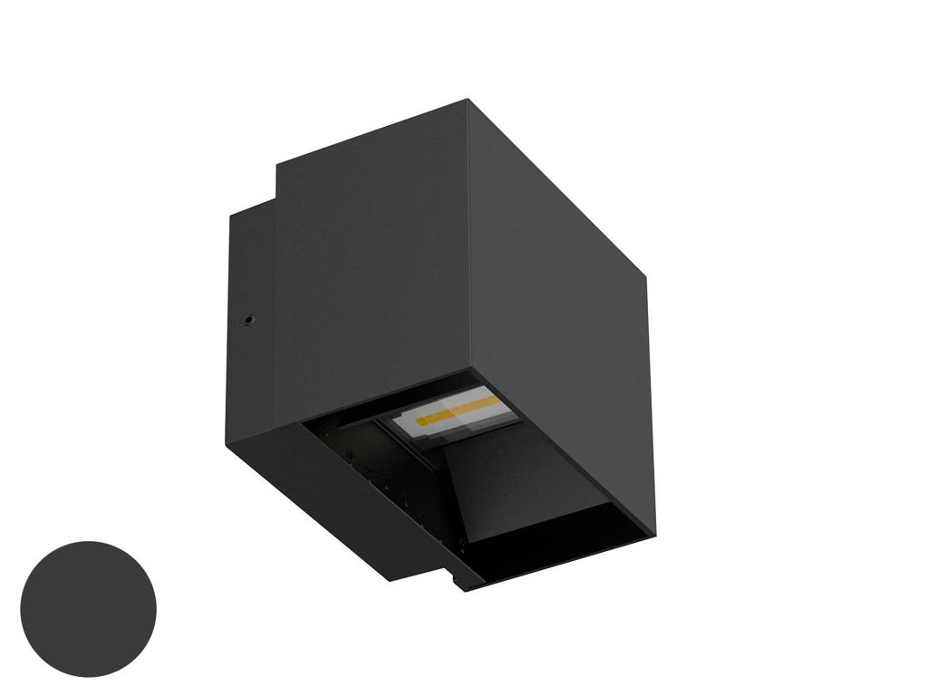 LED Cube facadelampe 10W. 3.000/4.000 kelvin. koksgrå