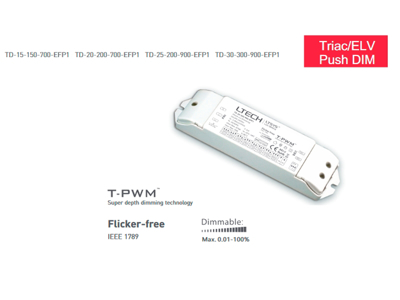 LTECH driver TRIAC/PUSH dæmpbar CC 25W