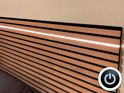 LAMEL-LED G2 SORT plug'n play pakke 240 cm. lys og tilslutning INKL. touch-dæmper