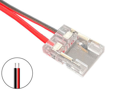 Adapter for LED strip. lavprofil startstik. 10mm. COB. singlecolor. IP20. 5V-24V