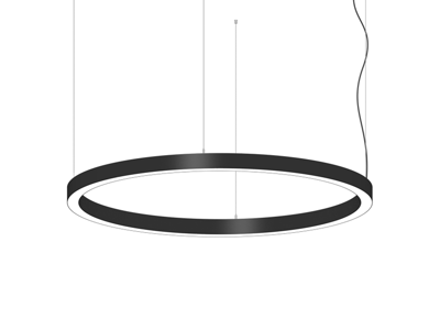 Circle Slim LED lampe Ø:543. SORT. WW. DALI dæmpbar