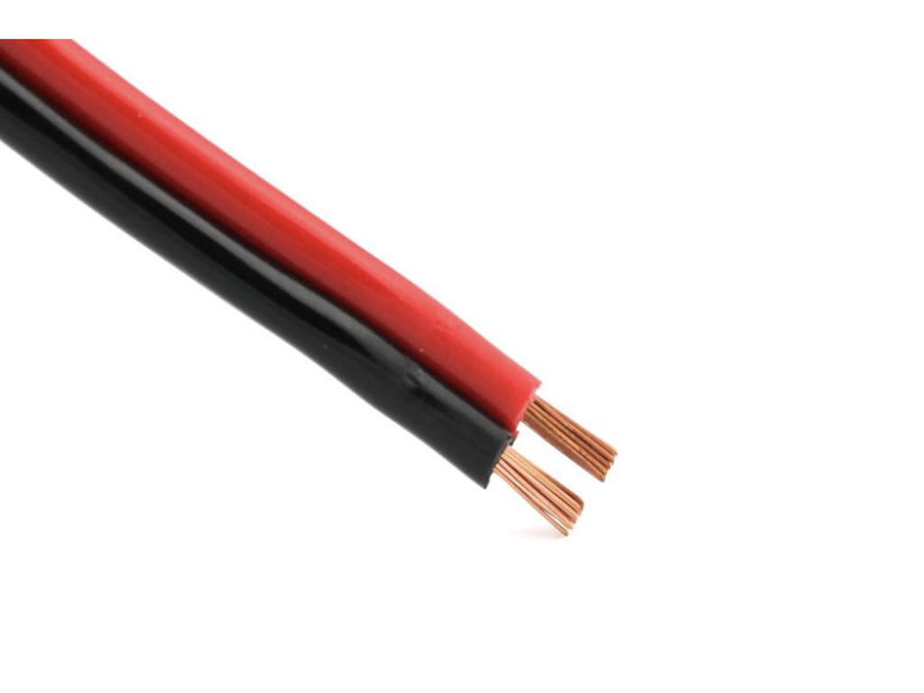 Kabel. tvilling rød/sort25mm 25 m.