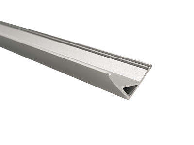 Alu-skinne hjørne for LED strip, 110 cm. (tilkøb cover)