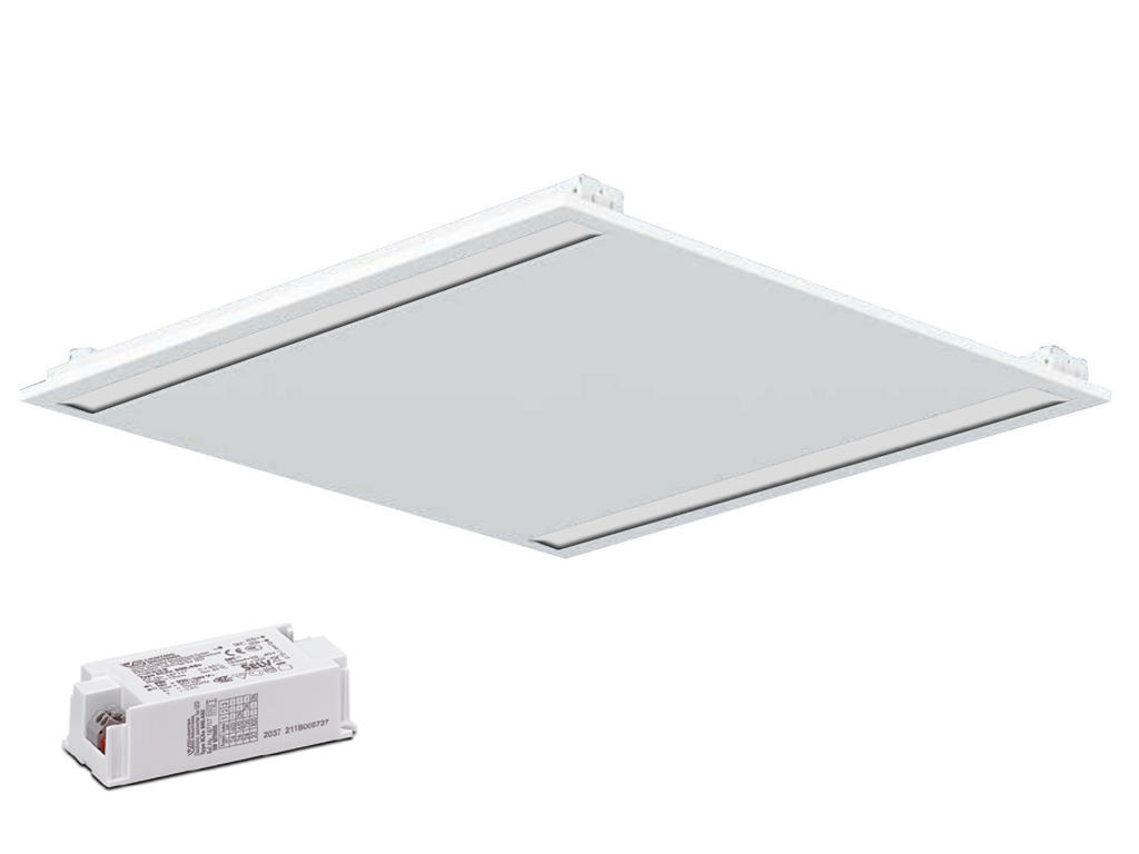 ALYCE panel 595*595 mm. inkl. On/off driver (uden LED moduler)