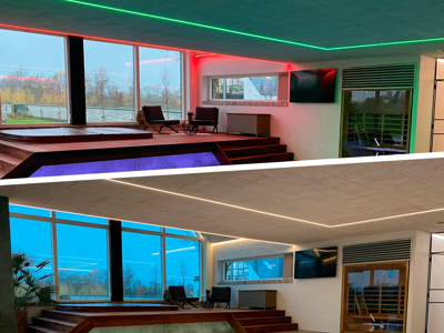 LightMore LED strip 10 m. RGBW 19.2W/m. 24V. Ra95. 240 LED/m. RGB+3000K. IP20. 10mm PCB. 50 cm. ledning begge ender