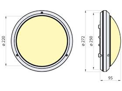 Varna LED plafond-lampe Ø:272 mm. 10W